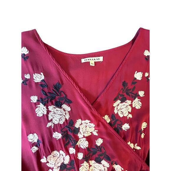 Jessakae - Rosebuds & Romance Maxi Dress in Burgundy - XL - Picture 5 of 14